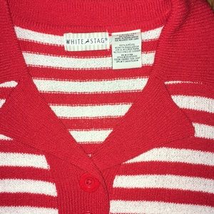 Vintage Sweaters - Vintage White Stag Red Polo Sweater Vintage Sweaters - Vintage White Stag Red Polo Sweater